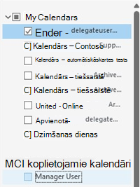 Shared Calendar cannot click calendar name