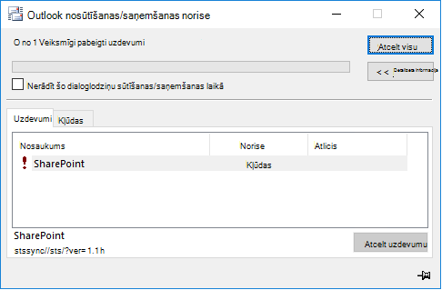 SharePoint stssync kļūda