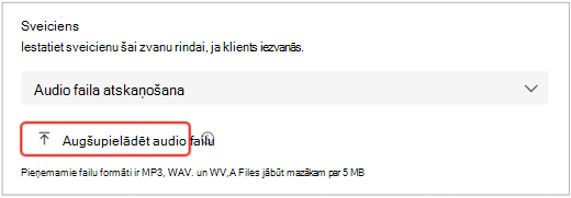 Teams lietotāja interfeisa ekrāns, kurā redzami iestatījumi