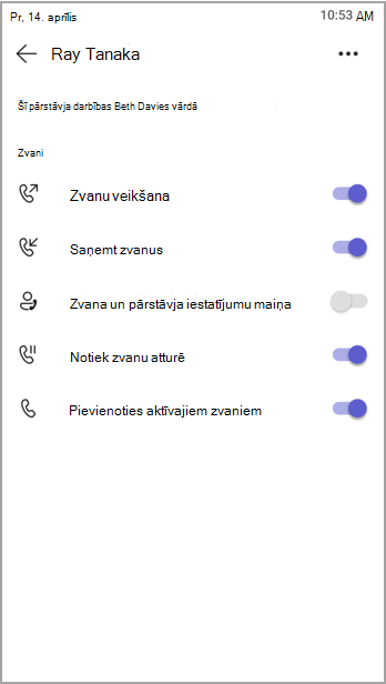 Skatīt pārstāvju atļaujas.