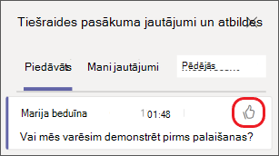 Atlasiet augšup vērsto īkšķu ikonu