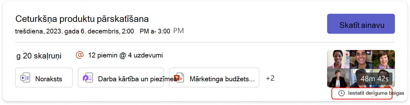 Derīguma termiņa kopsavilkums chiclet