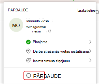 Ekrānuzņēmums, kurā parādīts, kā pārslēgt organizācijas pakalpojumā Microsoft Teams.