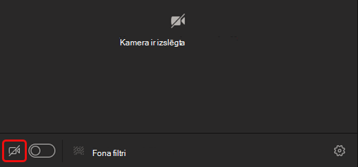 Atlasiet kameras ikonu, lai ieslēgtu kameru
