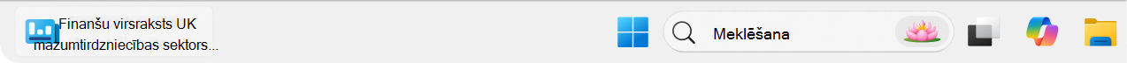 Screenshot of the taskbar showing a finance news.