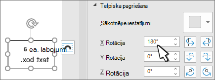 Tekstlodziņš ar 3D pagriešanu x 180 grādi