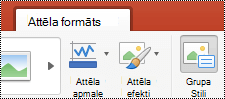 Poga Alternatīvais teksts uz lentes programmā PowerPoint darbam ar Mac