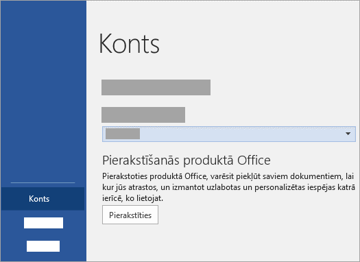 Pierakstieties ar savu Microsoft kontu vai Office 365 darba vai mācību kontu.