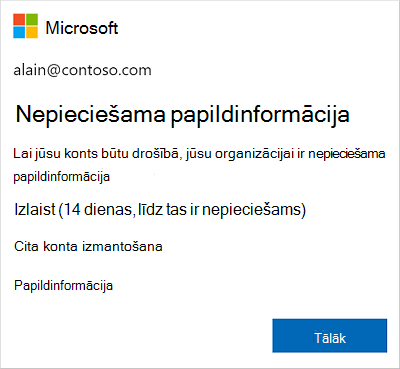 Uzvedne ar lūgumu sniegt papildinformāciju