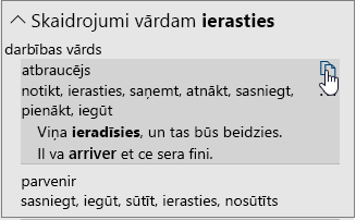 Word tulkošanas opcijas