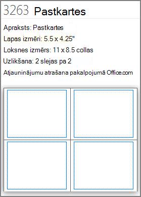 Veidnes apraksts Avery pastkartes veidnei.