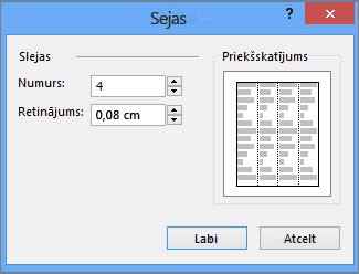 Ekrānuzņēmums, kurā redzamas tekstlodziņa rīku papildu kolonnas programmā Publisher.