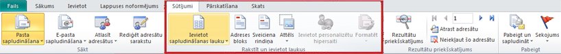 Pasta sapludināšanas lauku ievietošana