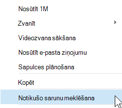 Notikušo sarunu meklēšana