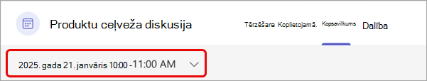 Sapulces kopsavilkuma skats programmā Teams