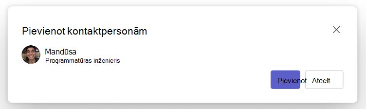 Ekrānuzņēmums ar pogu Pievienot kontaktpersonām programmā People