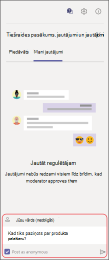 Enter question in compose box