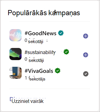 Uzziniet vairāk Parāda visas kampaņas kampaņu centrmezglā.