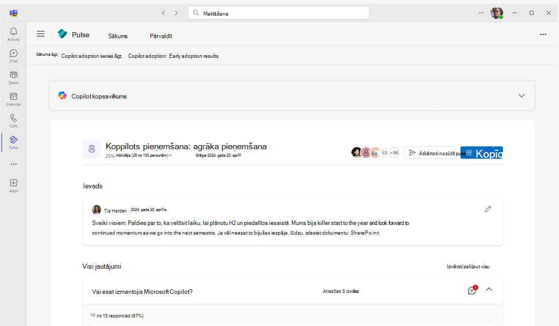 Pulse autoru piezīmju pieredzes ekrānuzņēmums