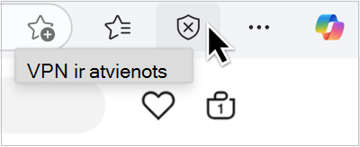 Ekrānuzņēmums: pf VPN ir atvienots