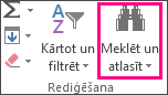 Cilnes Sākums grupā Rediģēšana atrodiet & Atlasīt