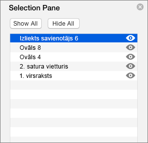 Redzama atlases rūts programmā PowerPoint 2016 darbam ar Mac