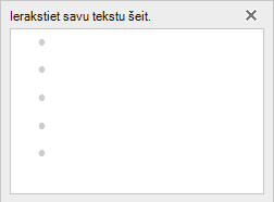 Teksta pievienošana SmartArt grafikai tās teksta redaktorā kreisajā pusē