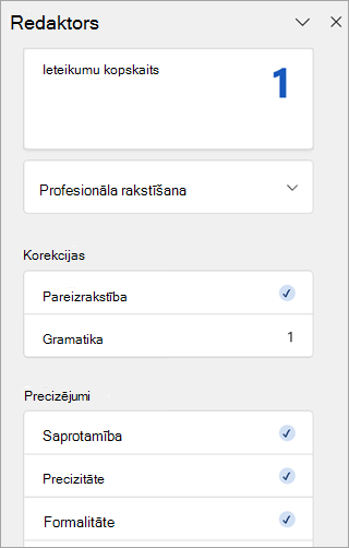 Ekrānuzņēmums ar redaktora rūti programmā Outlook