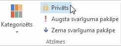Privāta vienuma atzīmēšana