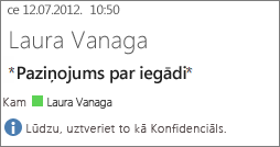 E-pasts atzīmēts kā konfidenciāls