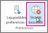 Poga Strādāt bezsaistē programmā Outlook 2013
