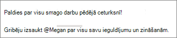 Varat izvēlēties, lai rāda tikai personas vārdu