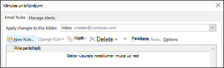 Izveidojiet jaunu kārtulu.