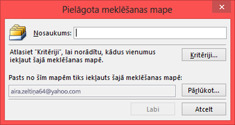 Ievadiet meklēšanas mapes nosaukumu