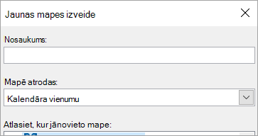 Create New Folder dialog box
