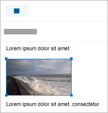 Outlook.com jauns e-pasta ziņojums ar ievietotu attēlu