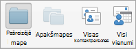 Parāda kontaktpersonu meklēšanas opcijas