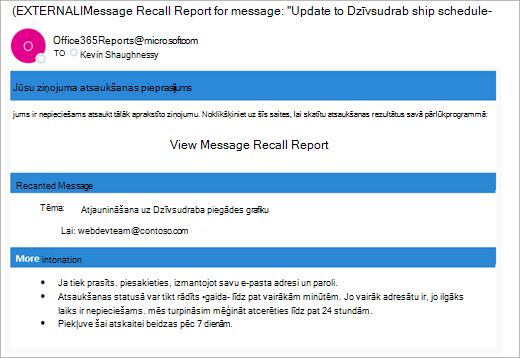 Outlook to check on a message screenshot one