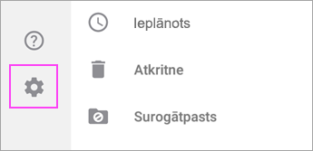 Dodieties uz iestatījumiem,