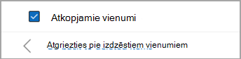 Atzīmējiet izvēles rūtiņu pie Atkopjamie vienumi, lai atlasītu visus atjaunojamos ziņojumus.
