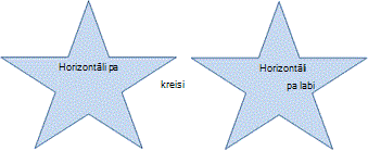 Ekrānuzņēmums, kurā redzams horizontālais teksts formās.