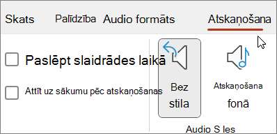 Audio atskaņošanas attēls