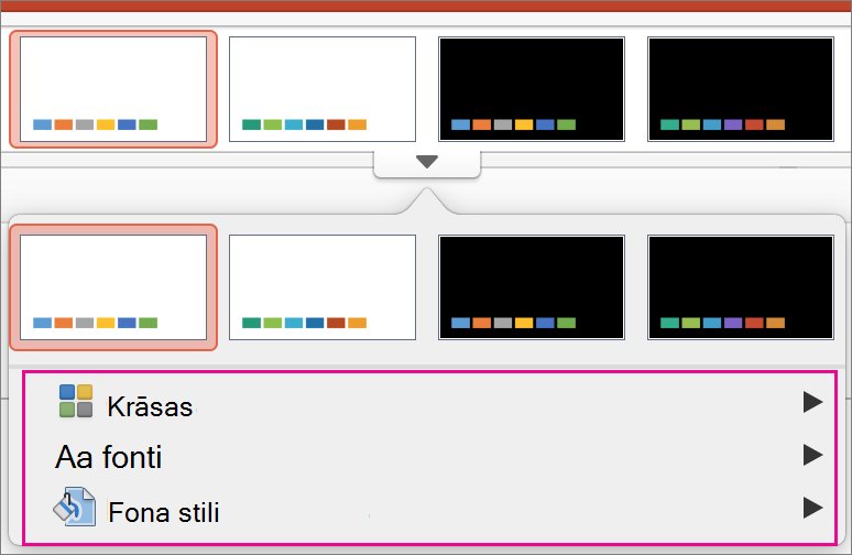PowerPoint darbam ar Mac Variants Gallery