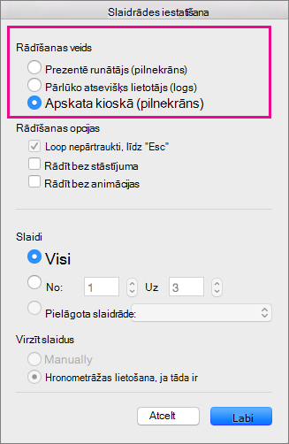 Rādīt tipa opcijas