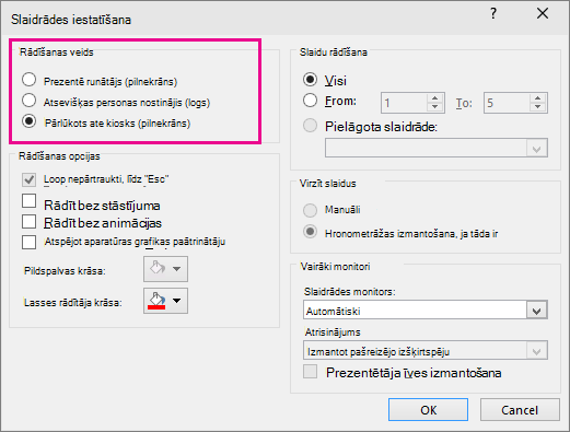 parāda powerpoint dialoglodziņu, kas tiek palaists pats