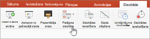 Play custom show button