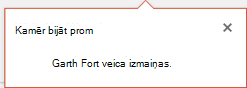 Ekrānuzņēmums, kurā redzams reklāmkaroga ziņojums