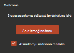 Noklikšķiniet uz Sākt izmēģināšanu