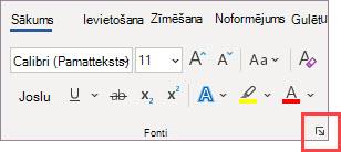 Fontu dialoglodziņa ikona