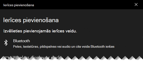 Dialoglodziņš Ierīces pievienošana
